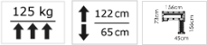 125kg 122cmx65cm